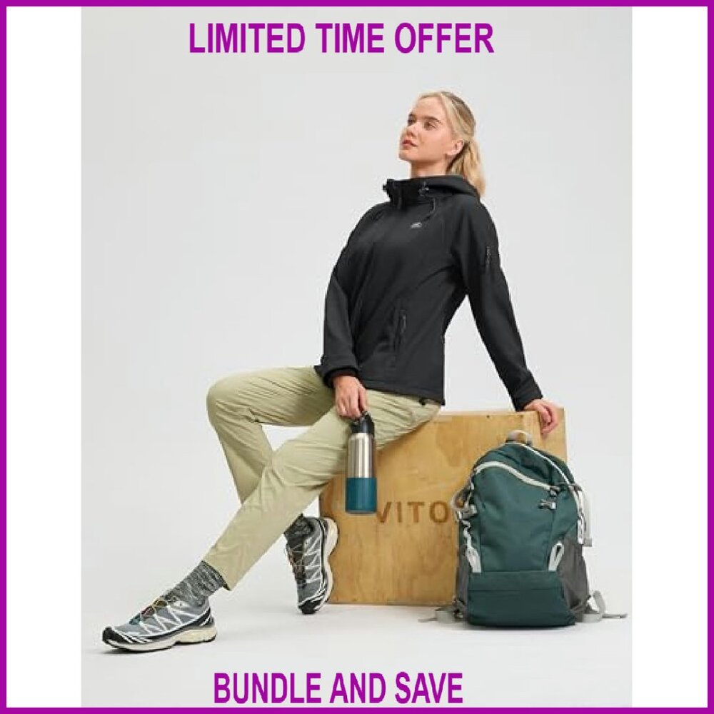 Fleece Lined Softshell Jacket Windproof Waterproo… - image 7